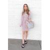 imagePRETTYGARDEN Womens Fall Bodycon Party Dress Casual Long Sleeve Tie Waist Fitted Sheath Pencil Dresses with PocketsStripe Pink