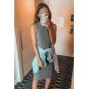 imagePRETTYGARDEN Women Bodycon Midi Dress 2025 Summer Spring Casual Vacation Sundress Fitted Sleeveless Tank DressesGrey