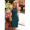 imagePRETTYGARDEN Women Bodycon Midi Dress 2025 Summer Spring Casual Vacation Sundress Fitted Sleeveless Tank DressesSolid Dark Green