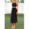 imagePRETTYGARDEN Women Bodycon Midi Dress 2025 Summer Spring Casual Vacation Sundress Fitted Sleeveless Tank DressesZblack