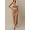 imagePRETTYGARDEN Women Bodycon Midi Dress 2025 Summer Spring Casual Vacation Sundress Fitted Sleeveless Tank DressesZkhaki