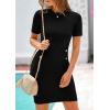 imagePRETTYGARDEN Womens Spring Dresses 2025 Summer Work Business Casual Bodycon Short Sleeve Sweater Cocktail Sheath DressBlack