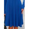 imagePRETTYGARDEN Womens Spring Fall Short Dress Ribbed Knit Crewneck Long Sleeve A Line Flowy Casual Elegant Going Out DressesBlue