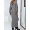 imagePRETTYGARDEN Womens Two Piece Matching Sweater Sets Knit Long Sleeve Pullover Tops Bodycon Long Maxi Skirts Fall OutfitsGrey