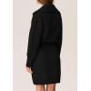 imagePRETTYGARDEN Sweater Dresses for Women 2025 Trendy Long Sleeve Button Down Short Spring DressBlack