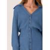 imagePRETTYGARDEN Sweater Dresses for Women 2025 Trendy Long Sleeve Button Down Short Spring DressMist Blue