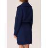 imagePRETTYGARDEN Sweater Dresses for Women 2025 Trendy Long Sleeve Button Down Short Spring DressNavy