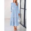 imagePRETTYGARDEN Womens Spring Midi Dress Fall Elegant Long Sleeve Smocked Flowy Boho Floral Wedding Guest Party DressesLight Blue