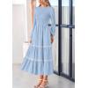 imagePRETTYGARDEN Womens Spring Midi Dress Fall Elegant Long Sleeve Smocked Flowy Boho Floral Wedding Guest Party DressesLight Blue
