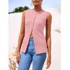 imagePRETTYGARDEN Womens Sweater Vest Button Down Summer Tank Tops 2025 Sleeveless Knit Vests Fashion Business Casual OutfitsPink