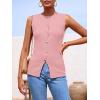 imagePRETTYGARDEN Womens Sweater Vest Button Down Summer Tank Tops 2025 Sleeveless Knit Vests Fashion Business Casual OutfitsPink