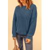 imagePRETTYGARDEN Womens Fashion Sweater Long Sleeve Casual Ribbed Knit Winter Clothes Pullover Sweaters Blouse TopGrey Blue