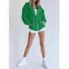 imagePRETTYGARDEN Womens Zip Up Y2K Hoodies Casual Long Sleeve Track Jackets with PocketsGreen