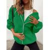 imagePRETTYGARDEN Womens Zip Up Y2K Hoodies Casual Long Sleeve Track Jackets with PocketsGreen