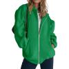 imagePRETTYGARDEN Womens Zip Up Y2K Hoodies Casual Long Sleeve Track Jackets with PocketsGreen