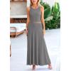 imagePRETTYGARDEN Womens 2 Piece Maxi Skirt Sets Casual Summer Knit Cropped Tank Top High Waisted Long Skirts OutfitGrey