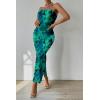 imagePRETTYGARDEN Womens Summer Maxi Bodycon Dresses Strapless Tube Top Printed Long Party Club Slit DressGreen Big Floral