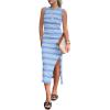 Striped Light Blue White