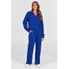imagePRETTYGARDEN Womens 2 Piece Outfits Casual Lapel Half Zip Sweatshirts And Wide Leg Pants Tracksuit SetsRoyal Blue