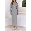 imagePRETTYGARDEN Womens Fall 2 Piece Outfits Bodycon Maxi Tank Pullover Sweater Dress and Long Sleeve Cropped Cardigan Knit SetsGrey