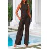 imagePRETTYGARDEN Womens Summer 2 Piece Loungewear Set Cropped Tank Top Wide Leg Sweatpants Tracksuit Casual OutfitsCoffee