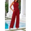 imagePRETTYGARDEN Womens Summer 2 Piece Loungewear Set Cropped Tank Top Wide Leg Sweatpants Tracksuit Casual OutfitsRed