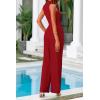 imagePRETTYGARDEN Womens Summer 2 Piece Loungewear Set Cropped Tank Top Wide Leg Sweatpants Tracksuit Casual OutfitsRed