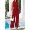 imagePRETTYGARDEN Womens Summer 2 Piece Loungewear Set Cropped Tank Top Wide Leg Sweatpants Tracksuit Casual OutfitsRed