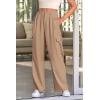 imagePRETTYGARDEN Womens Wide Leg Cargo Pants High Waist Business Casual Trousers Pant with PocketsKhaki