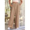 imagePRETTYGARDEN Womens Wide Leg Cargo Pants High Waist Business Casual Trousers Pant with PocketsKhaki