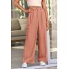 imagePRETTYGARDEN Womens Wide Leg Cargo Pants High Waist Business Casual Trousers Pant with PocketsOrange Pink