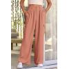 imagePRETTYGARDEN Womens Wide Leg Cargo Pants High Waist Business Casual Trousers Pant with PocketsOrange Pink