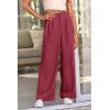 imagePRETTYGARDEN Womens Wide Leg Cargo Pants High Waist Business Casual Trousers Pant with PocketsRose Red