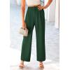 imagePRETTYGARDEN Womens Wide Leg Suit Pants Loose Fit High Elastic Waisted Business Casual Long Trousers PantDark Green