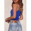 imagePRETTYGARDEN Summer Tank Tops for Women 2025 Sleeveless Spaghetti Strap Camisole Basic Crop Top Cute Going Out Fitted ShirtsBlue