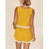 imagePRETTYGARDEN Womens 2 Piece Beach Vacation Outfits Casual Cropped Tank Top High Waist Shorts Set TracksuitYellow