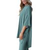 imagePRETTYGARDEN Womens 2 Piece Outfits Casual Short Sleeve Pullover Tops and Wide Leg Pants Lounge Sets TracksuitsFruit Green