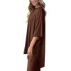imagePRETTYGARDEN Womens 2 Piece Outfits Casual Short Sleeve Pullover Tops and Wide Leg Pants Lounge Sets TracksuitsLight Coffee