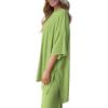 imagePRETTYGARDEN Womens 2 Piece Outfits Casual Short Sleeve Pullover Tops and Wide Leg Pants Lounge Sets TracksuitsLight Green