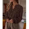 imagePRETTYGARDEN Womens Dressy Casual Lace Blouse Long Sleeve Button Up Shirts Tops Spring Fall Fashion ClothesCoffee