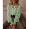 imagePRETTYGARDEN Womens Dressy Casual Lace Blouse Long Sleeve Button Up Shirts Tops Spring Fall Fashion ClothesDusty Green