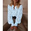 imagePRETTYGARDEN Womens Dressy Casual Lace Blouse Long Sleeve Button Up Shirts Tops Spring Fall Fashion ClothesLight Blue