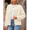 imagePRETTYGARDEN Womens Faux Fur Shearling Coat Fuzzy Fleece Button Up Trendy Fall Winter Cropped Jackets OuterwearWhite