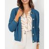imagePRETTYGARDEN Womens Knit Cardigan Sweaters Casual Long Sleeve Open Front Button Down Trendy Jackets OuterwearBlue