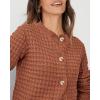 imagePRETTYGARDEN Womens Knit Cardigan Sweaters Casual Long Sleeve Open Front Button Down Trendy Jackets OuterwearBrown