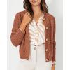 imagePRETTYGARDEN Womens Knit Cardigan Sweaters Casual Long Sleeve Open Front Button Down Trendy Jackets OuterwearBrown