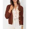 imagePRETTYGARDEN Womens Knit Cardigan Sweaters Casual Long Sleeve Open Front Button Down Trendy Jackets OuterwearCaramel