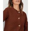 imagePRETTYGARDEN Womens Knit Cardigan Sweaters Casual Long Sleeve Open Front Button Down Trendy Jackets OuterwearCaramel