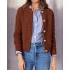 imagePRETTYGARDEN Womens Knit Cardigan Sweaters Casual Long Sleeve Open Front Button Down Trendy Jackets OuterwearCaramel