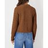 imagePRETTYGARDEN Womens Knit Cardigan Sweaters Casual Long Sleeve Open Front Button Down Trendy Jackets OuterwearCoffee